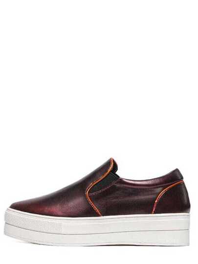 burgundy platform sneakers burgundy platform slip on sneakers shein sheinside burgundy platform sneakers burgundy platform slip on sneakers shein sheinside