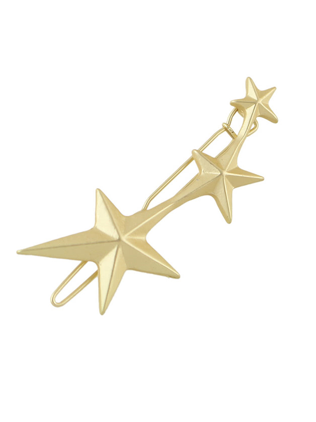Gold Plated Star Shape Hair Clip SheIn(Sheinside)
