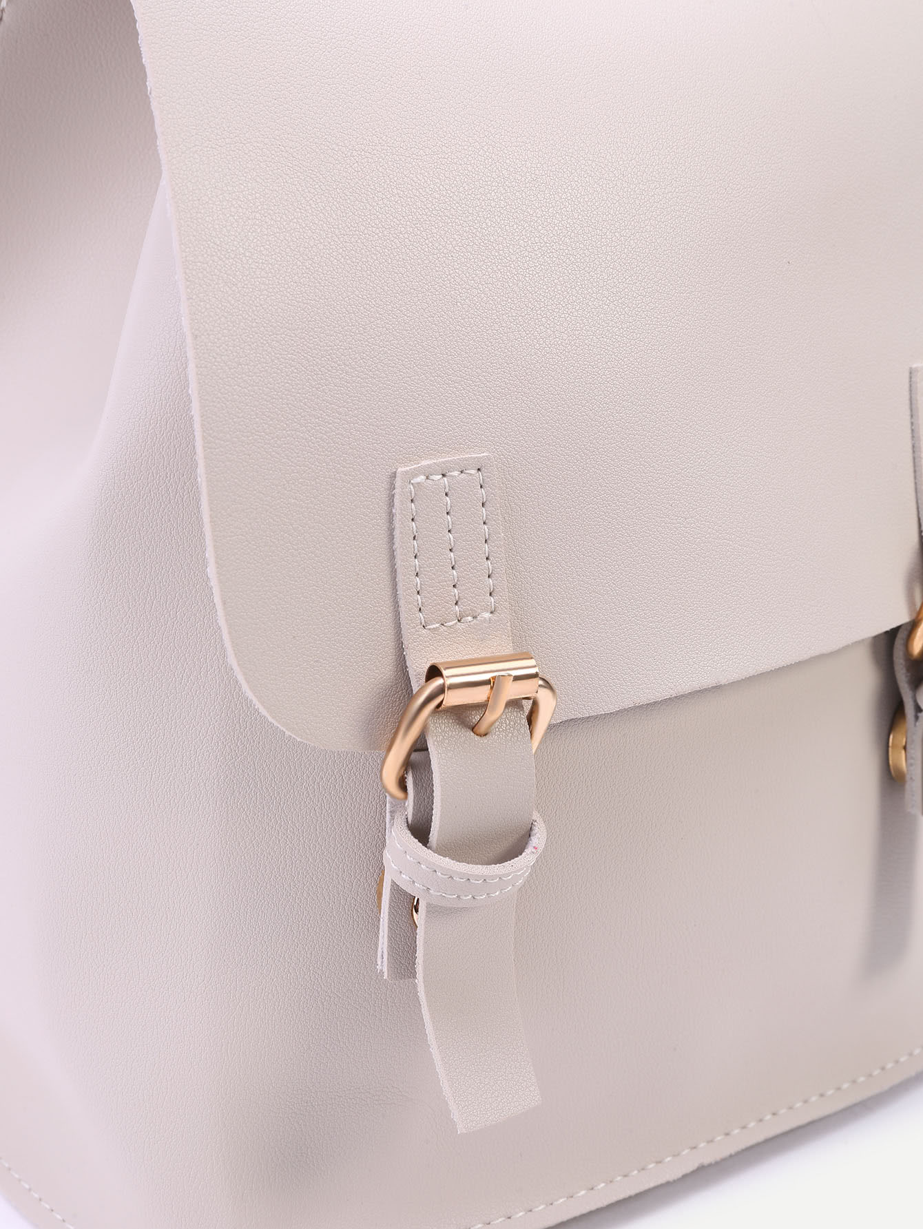 Double Buckle Flap Backpack SheIn(Sheinside)