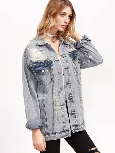 Grey marl single button boyfriend jacket