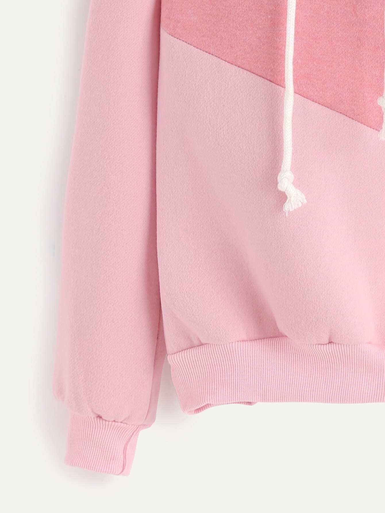 Color block cut and sew hoodie Clearance