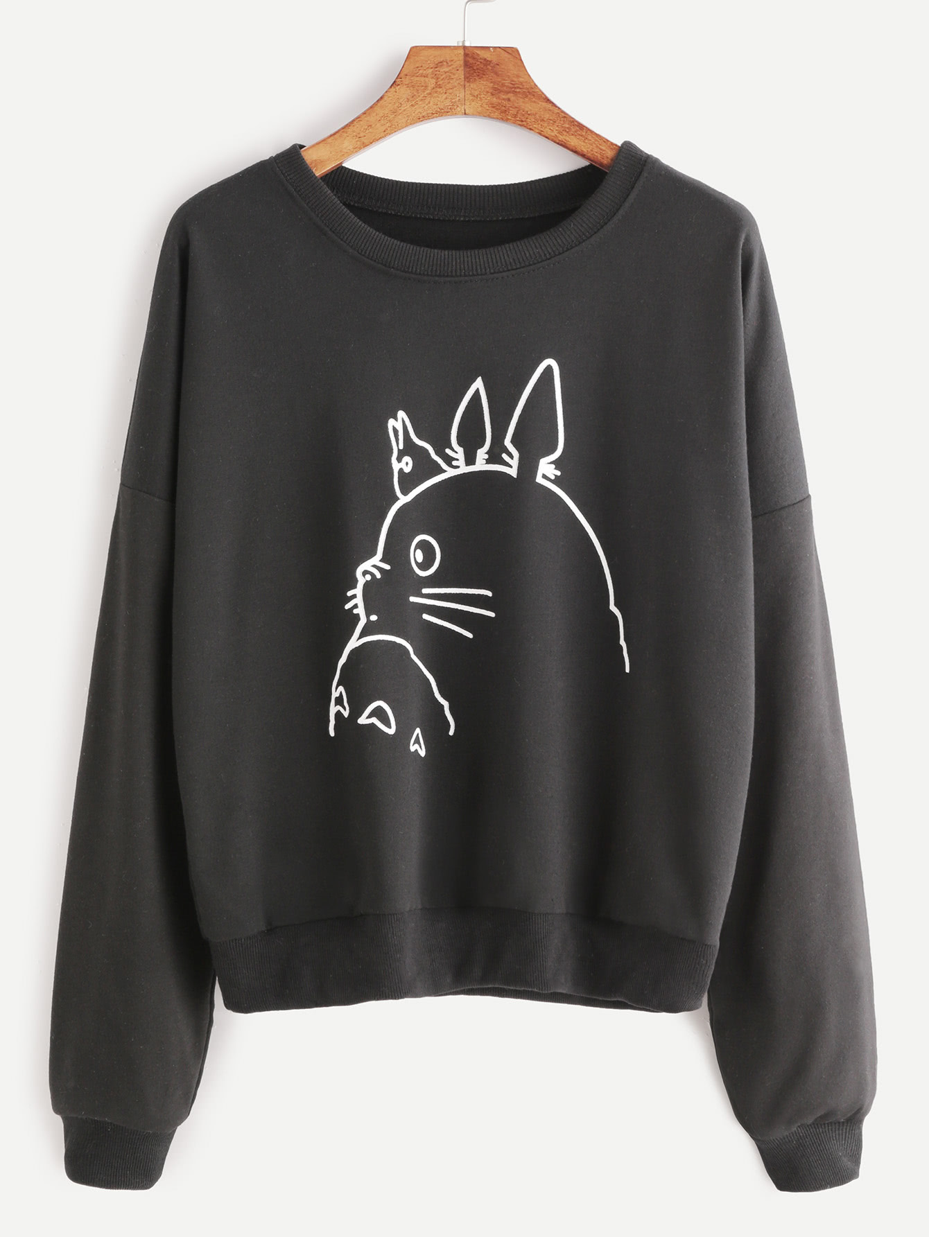 drop shoulder print sweatshirt shein sheinside drop shoulder print sweatshirt shein sheinside