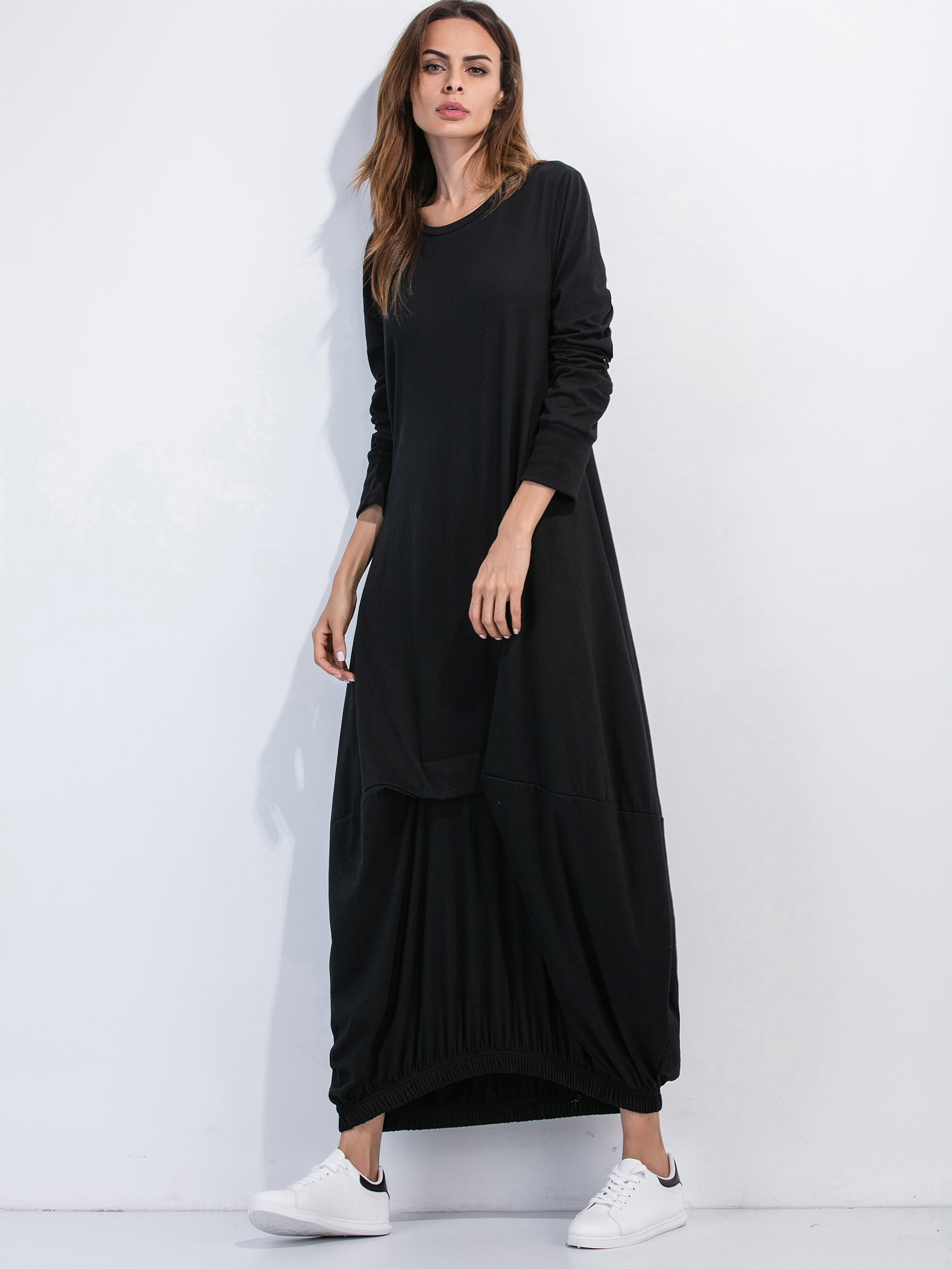 Elastic Hem Shift Dress SheIn(Sheinside)