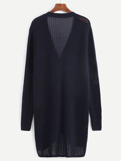 navy button cardigan