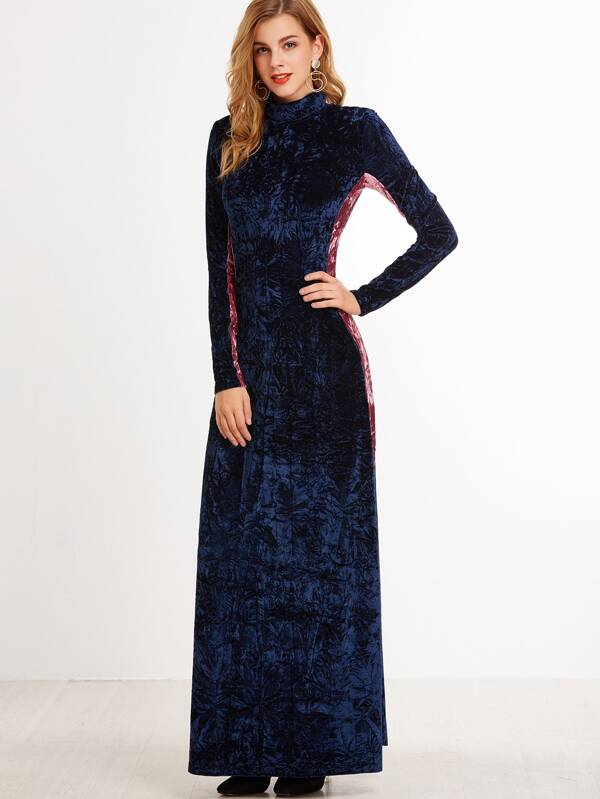 Mock Neck Maxi Dress