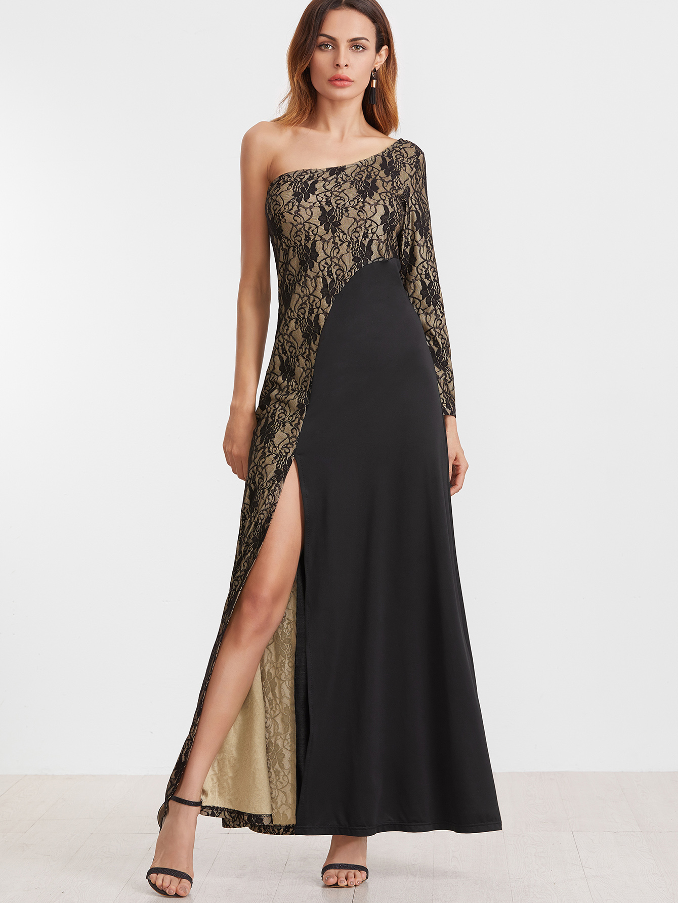 shein high slit dress