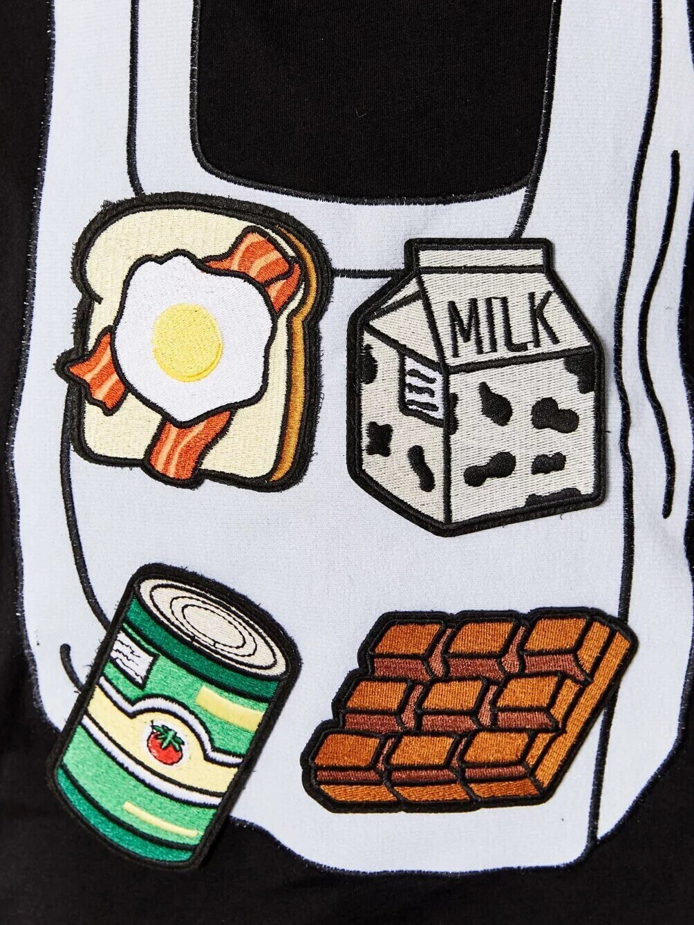 Black graphic embroidery loose tee sheinsheinside Black graphic embroidery loose tee sheinsheinside