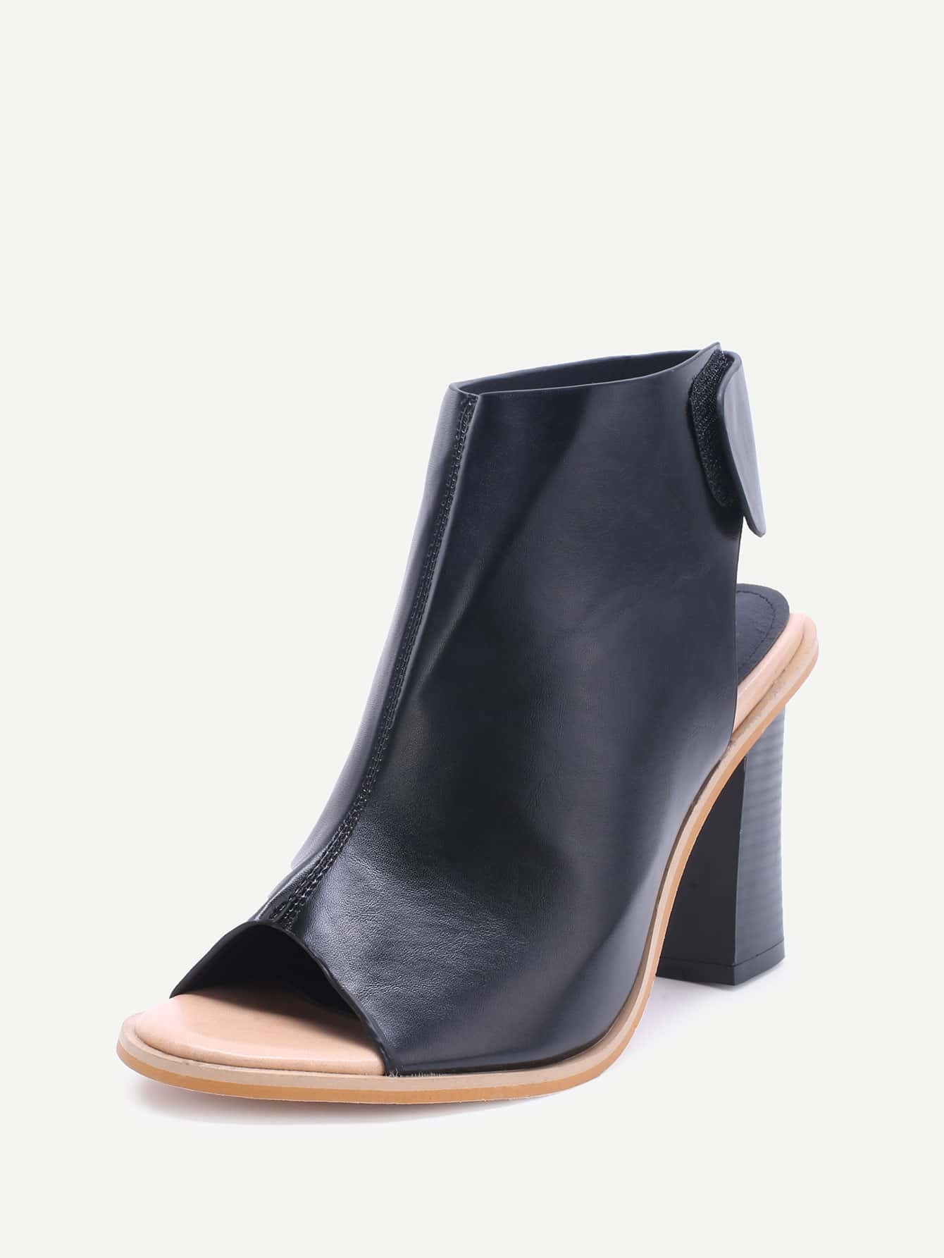 peep toe black high heels black peep toe sling back high heels shein sheinside peep toe black high heels black peep toe sling back high heels shein sheinside