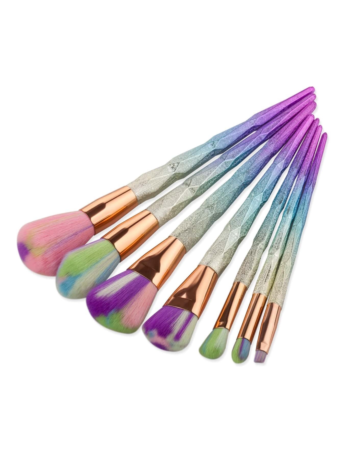 Multicolor Bristle Makeup Brush Set SheIn(Sheinside)