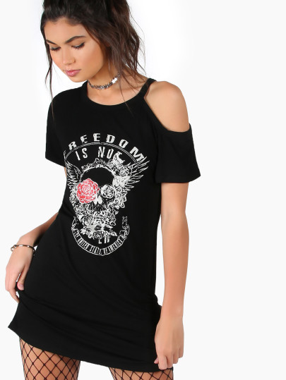 graphic dress tee