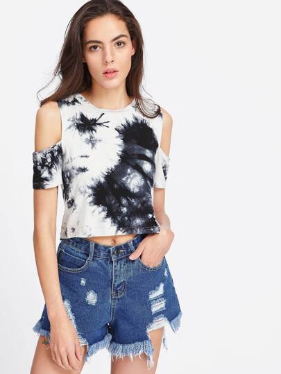 shein crop top tie dye