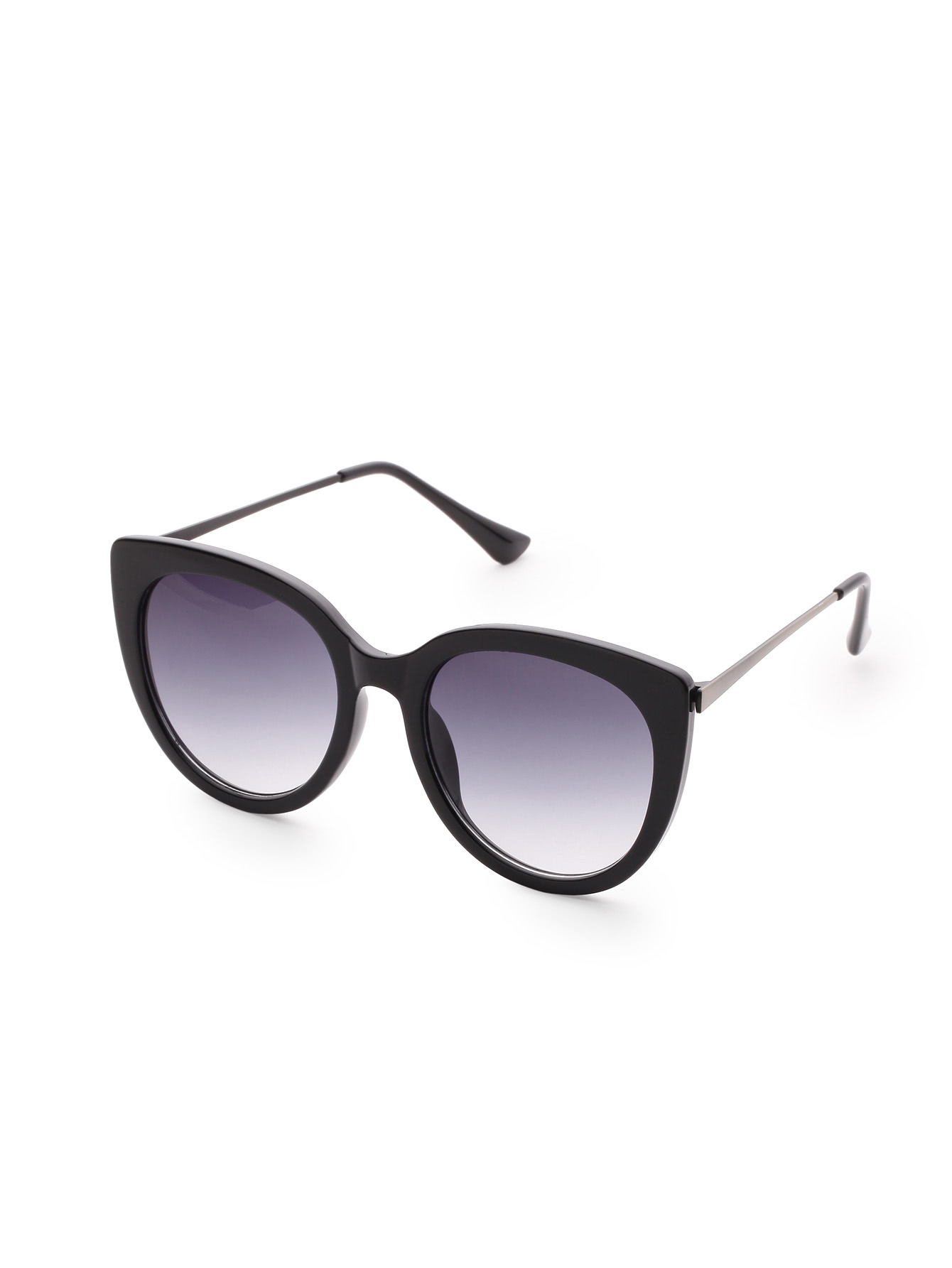 Black Frame Cat Eye Sunglasses -SheIn(Sheinside)