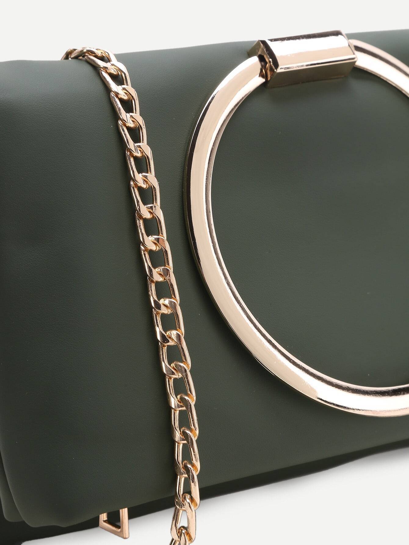 Ring Design Crossbody Bag With Chain SheIn(Sheinside)