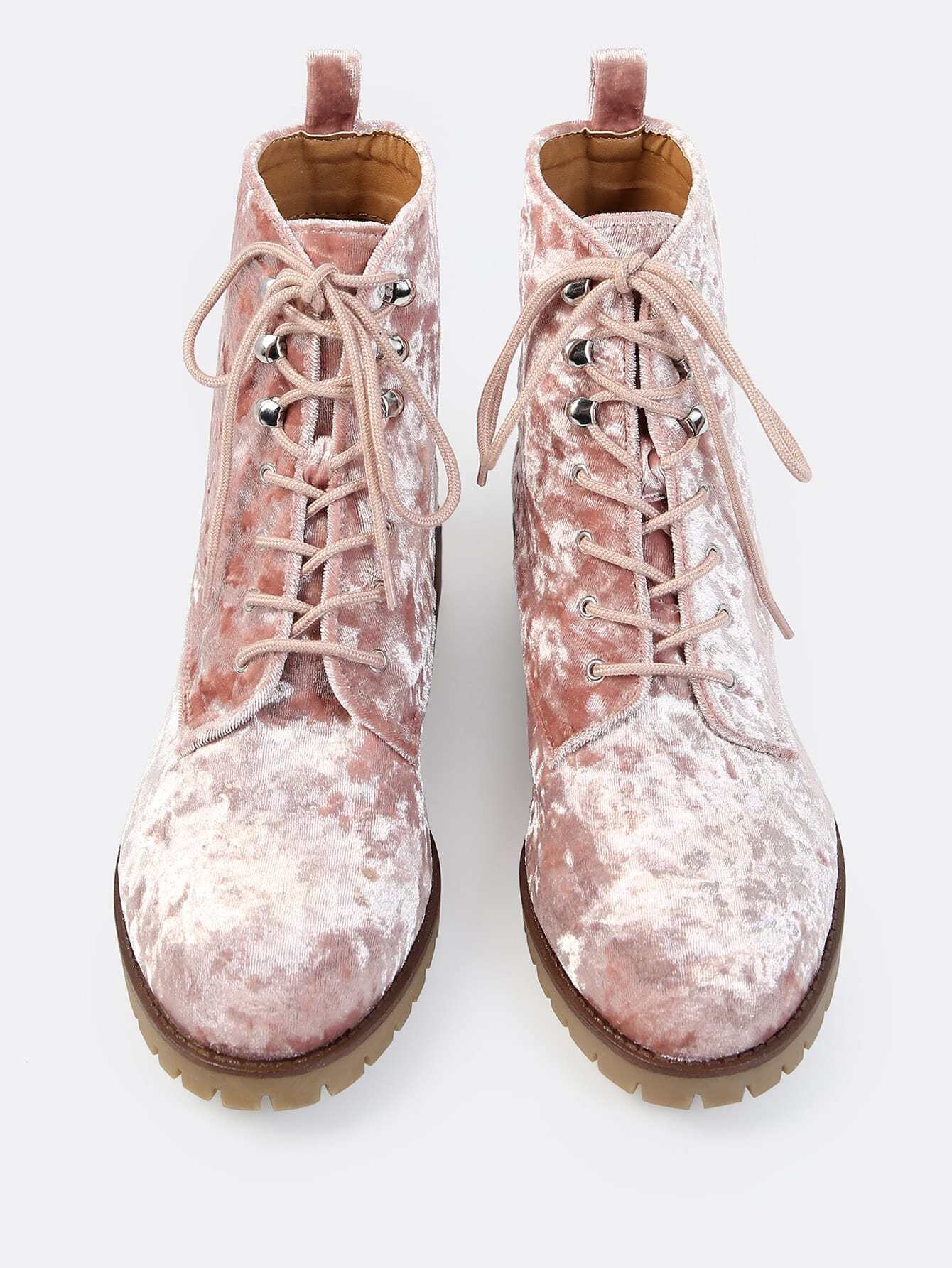 crushed velvet booties