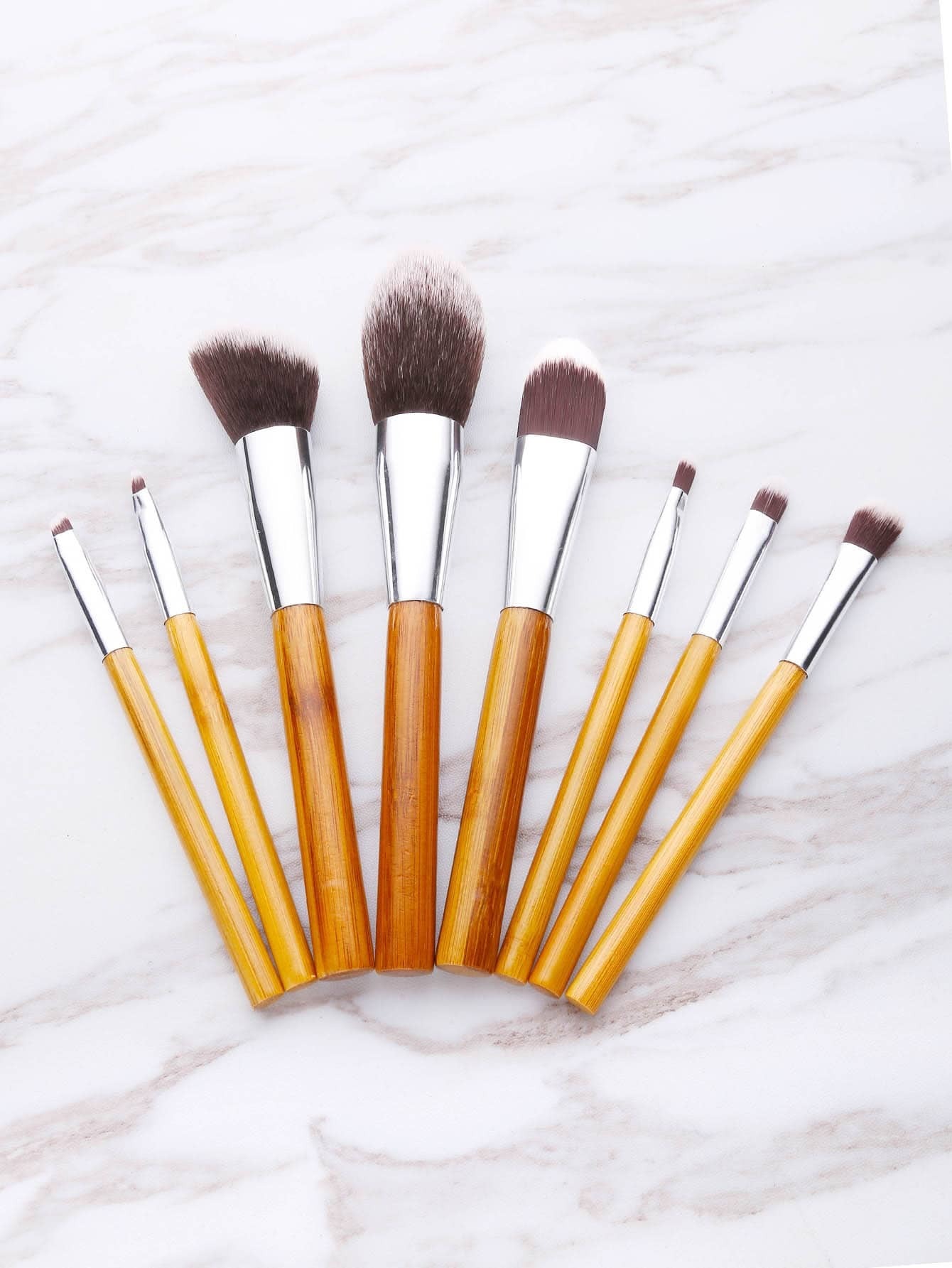 Contrast Bristle Makeup Brush Set SheIn(Sheinside)