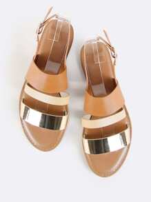 gold band sandals