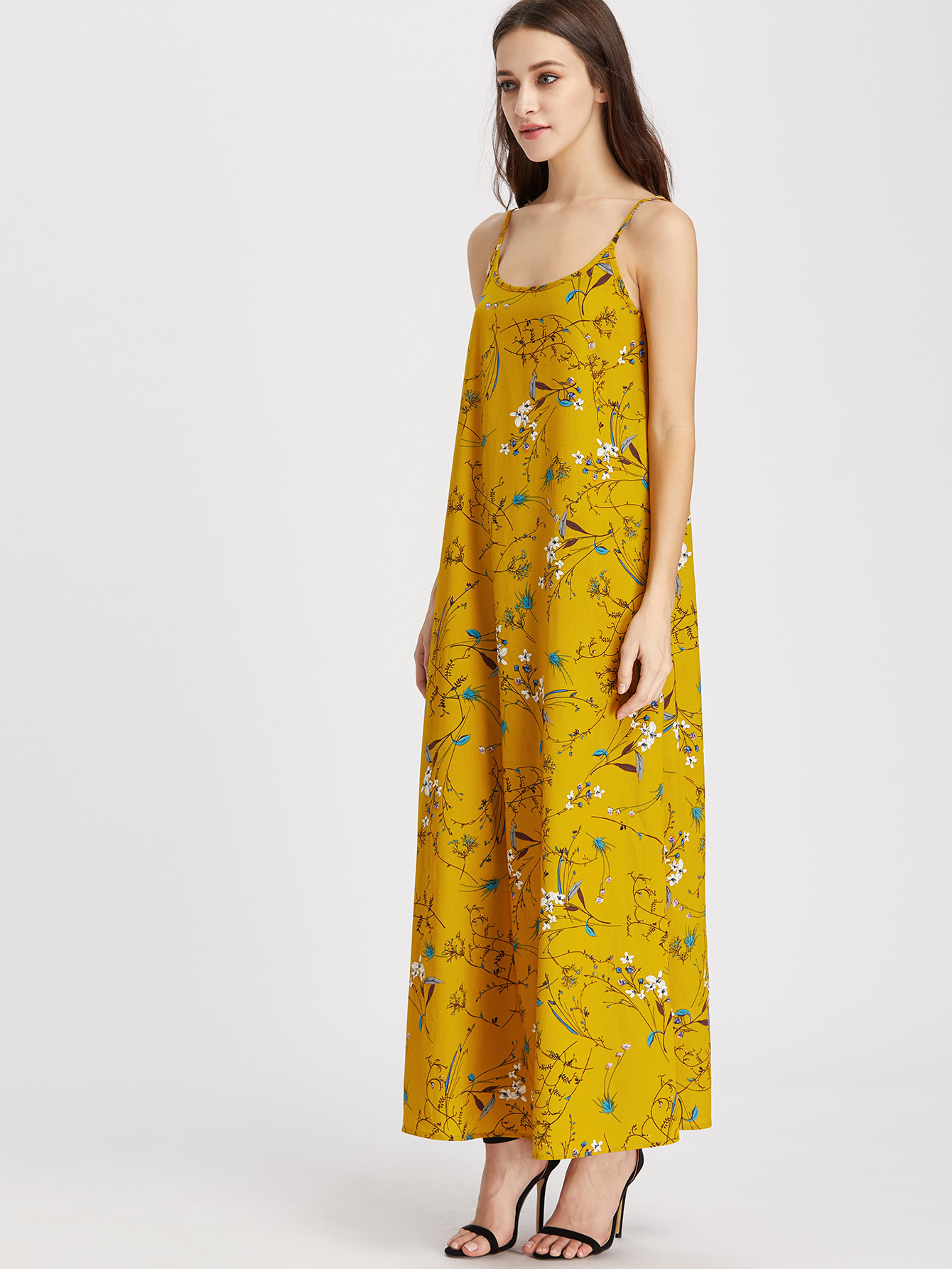 green chiffon dress h&m