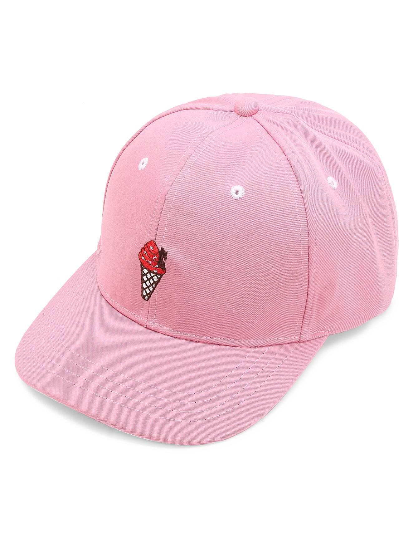 Ice Cream Embroidery Baseball Cap SheIn(Sheinside)