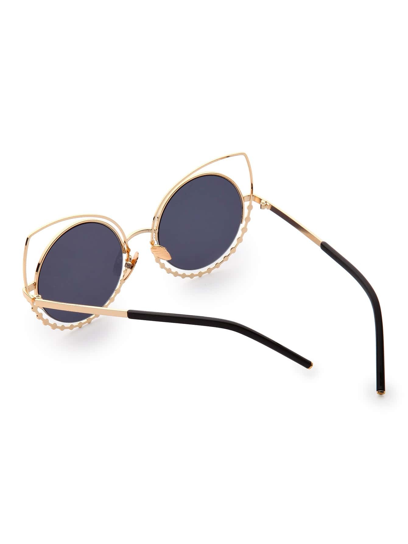 Cat Eye Round Lens Sunglasses SheIn(Sheinside)