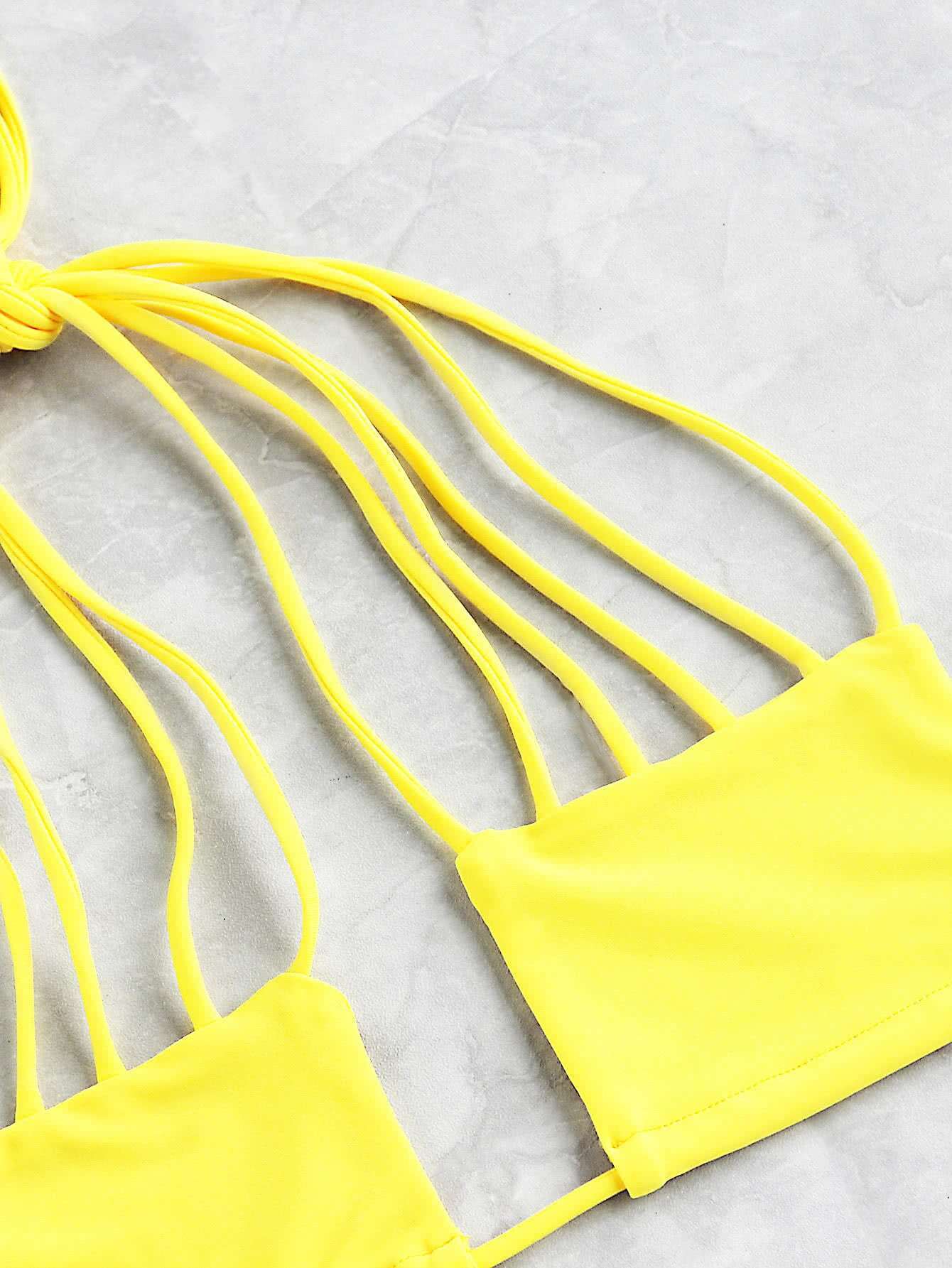 Strappy Halter Bikini Set SheIn(Sheinside)