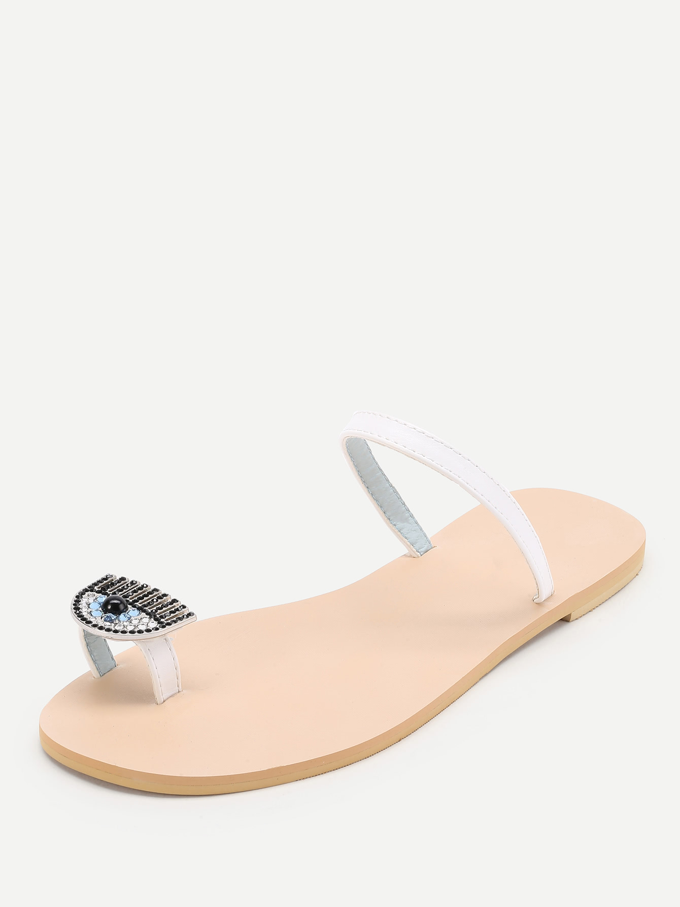 toe ring flat sandals rhinestone embellished toe ring flat sandals shein sheinside toe ring flat sandals rhinestone embellished toe ring flat sandals shein sheinside