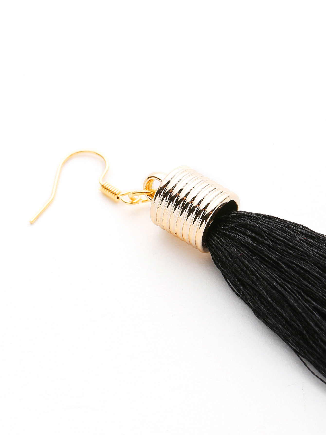 Tassel Decorated Long Drop Earrings SheIn(Sheinside)