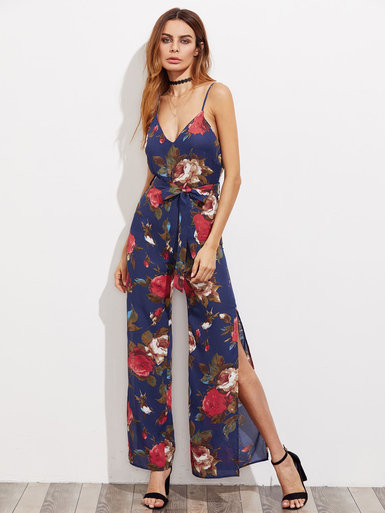 http://it.shein.com/Rose-Print-Self-Belted-Split-Side-Cami-Jumpsuit-p-359288-cat-1860.html