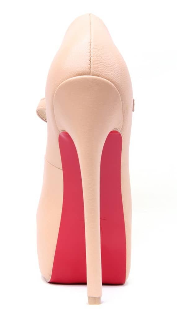 light pink leather pumps