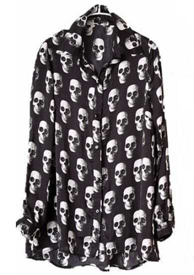 skull shirt shein