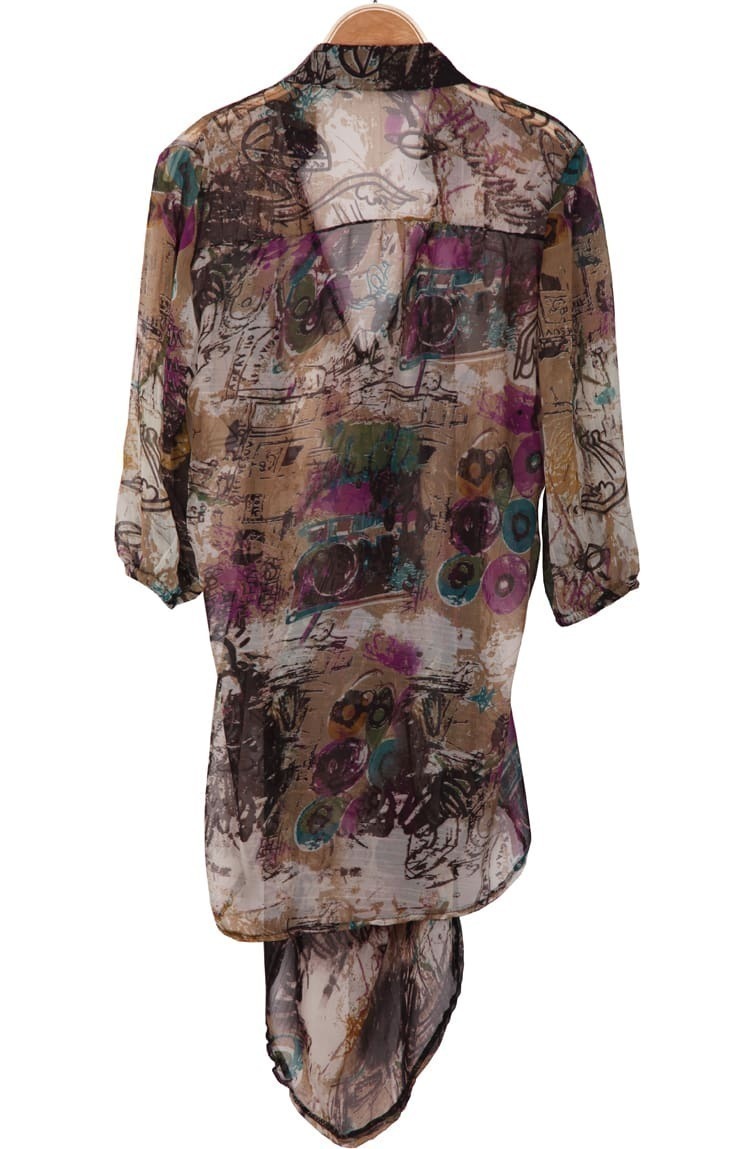 khaki chiffon blouse