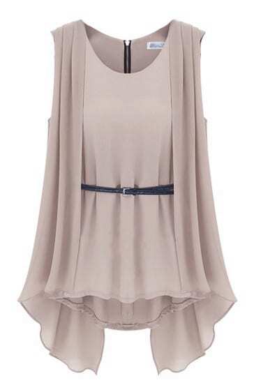 khaki chiffon blouse