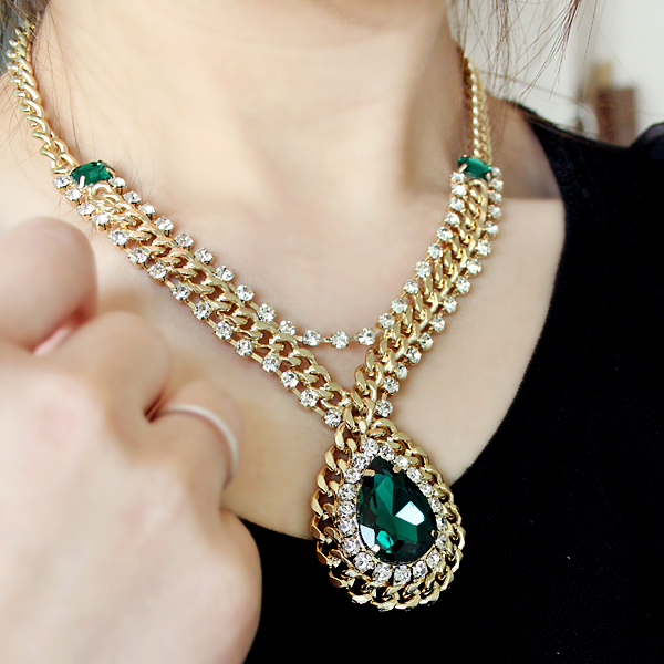 Gold crystal chain Clearance