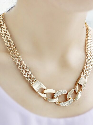 Gold crystal chain Clearance