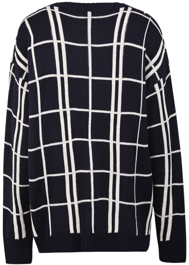 plaid knit sweater