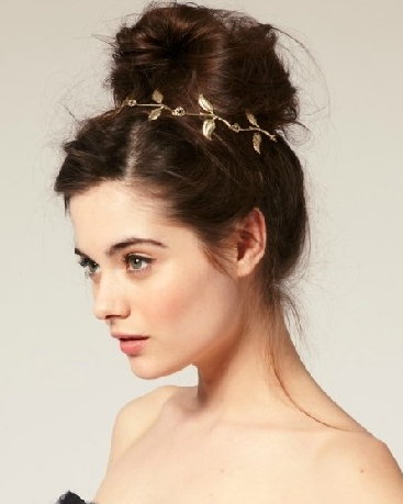 hair accessories leaf gold leaves elegant shein ushoptwo ribbons alloy charm sheinside