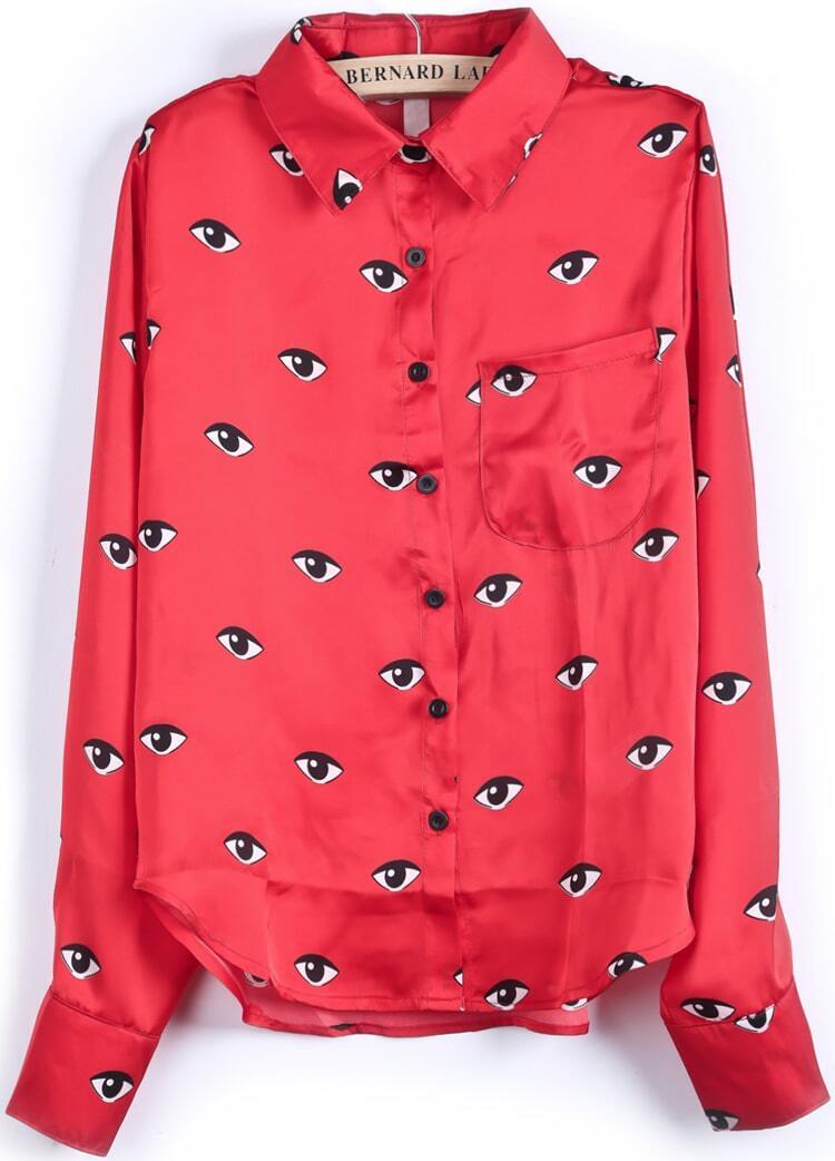 lapel sleeve print blouse shein sheinside lapel sleeve print blouse shein sheinside