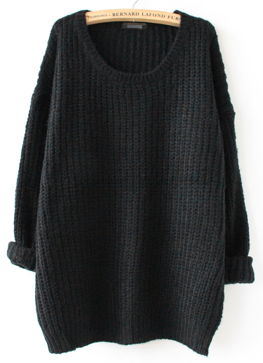 Long black jumper Jumper Dresses A must-have to keep chic in cold weather; the jumper dress. boohoo have a wide range of knitted dresses including ribbed midi styles, short cable knit dresses and distressed options for a grungier take on the trend.