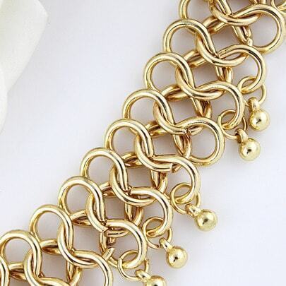 hair accessories gold chain shein gemstone hoop sheinside