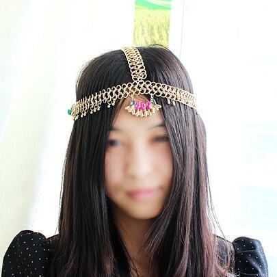 accessories hair gold gemstone chain shein sheinside
