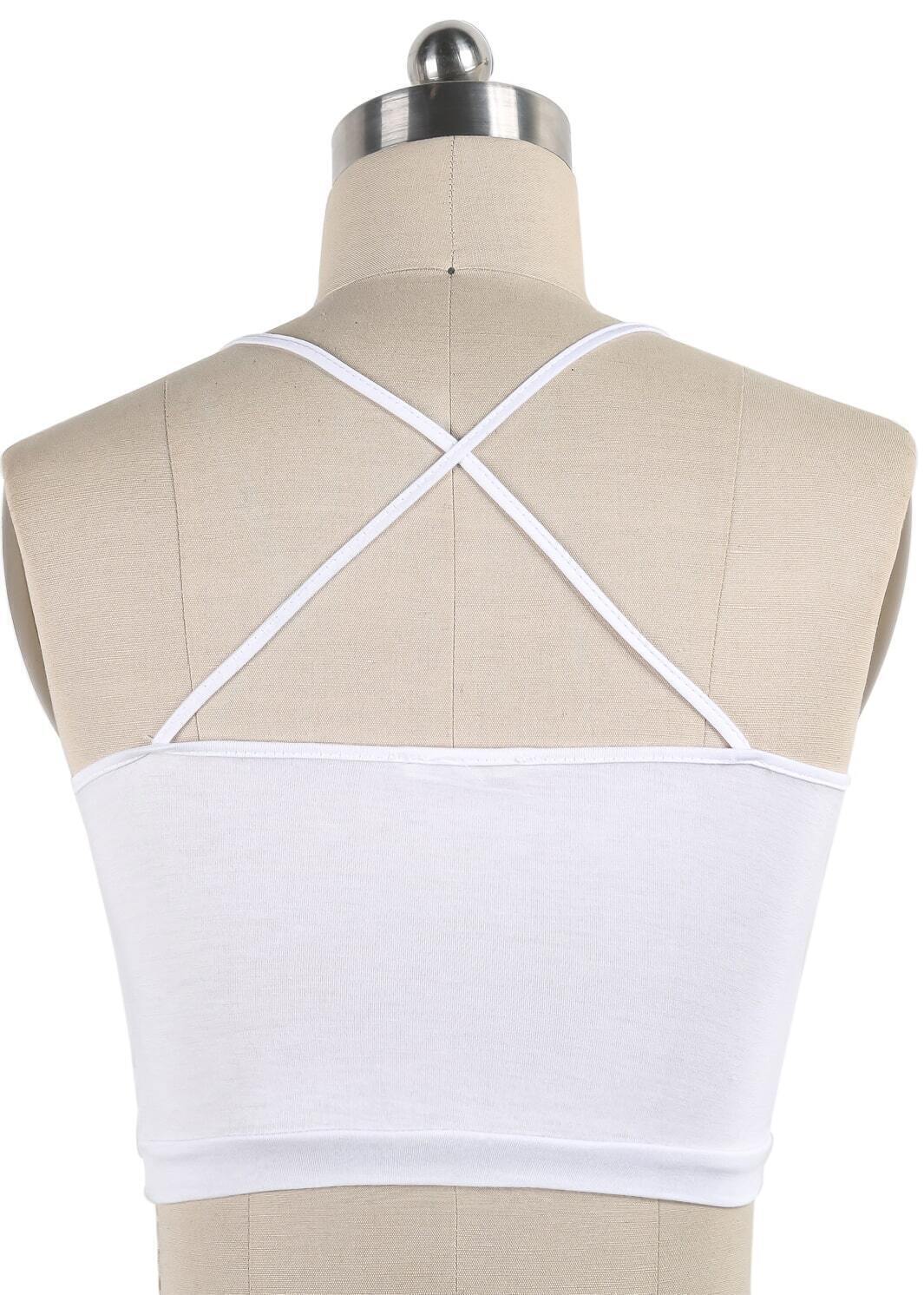 white criss cross crop top