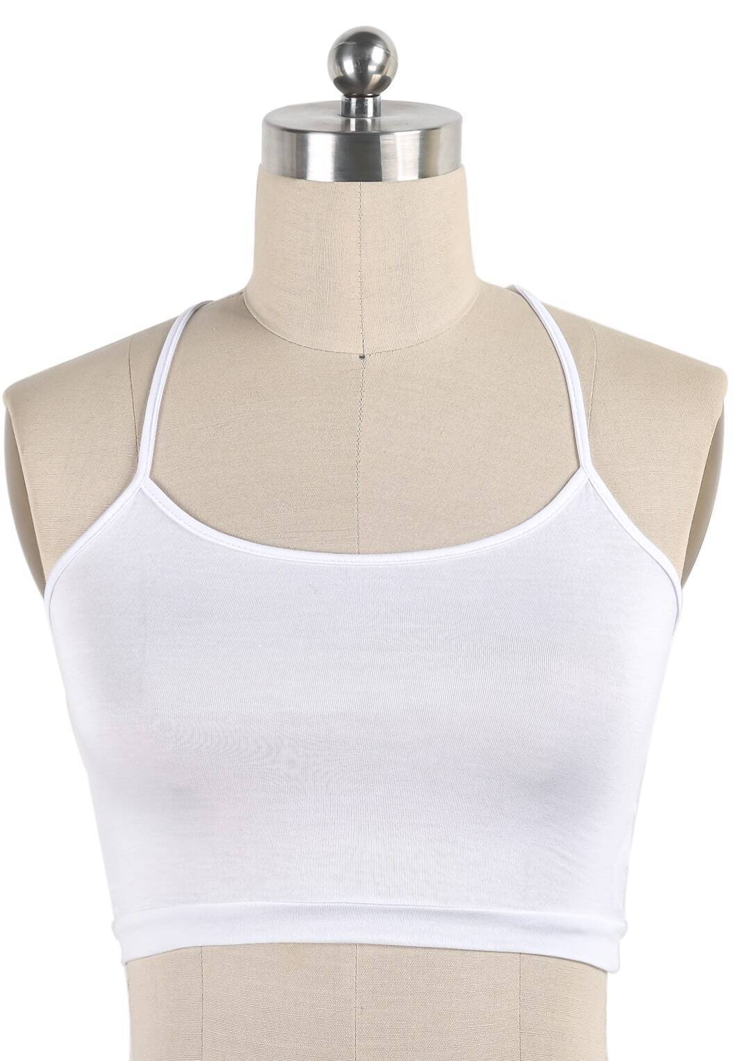 white criss cross crop top