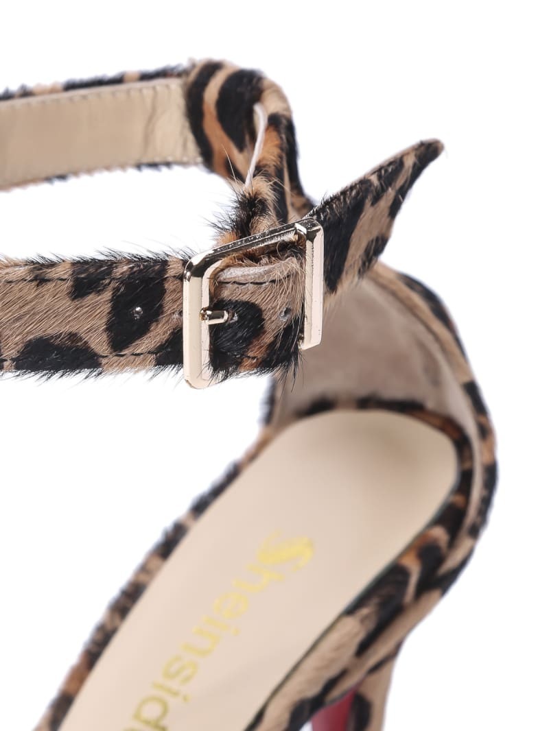high heel leopard sandals