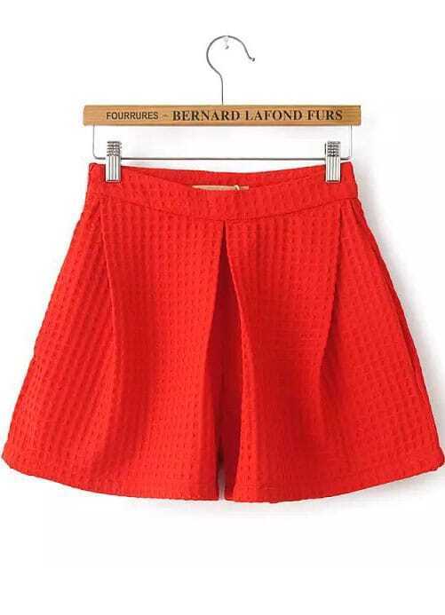 red high waisted rave shorts