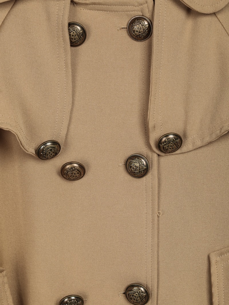 khaki cape coat