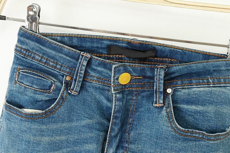 Blue Bleached Pockets Denim Pant SheIn(Sheinside)