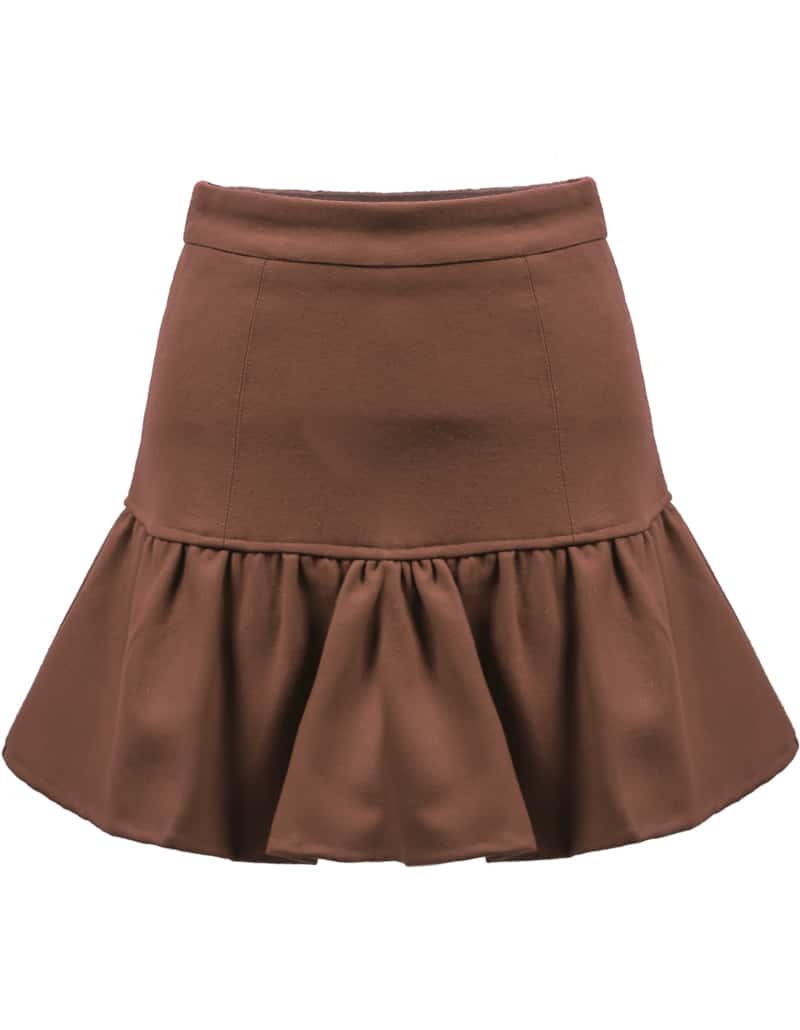 Khaki High Waist Flare Skirt SheIn(Sheinside)