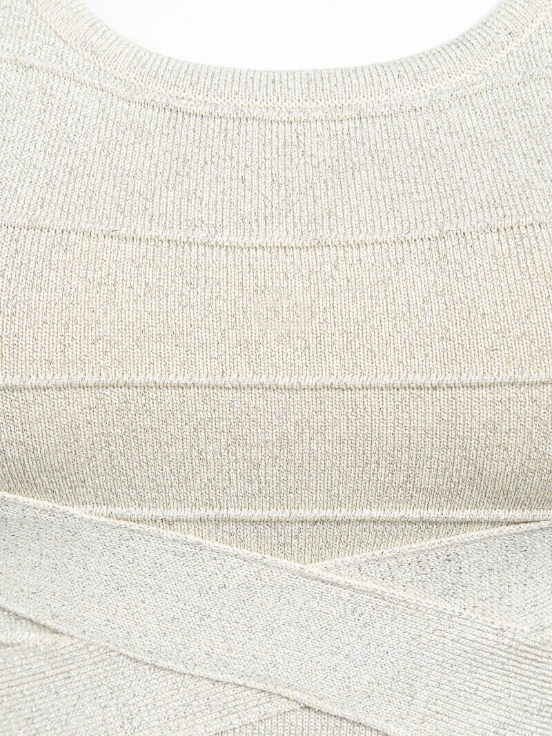 Apricot Sleeveless Skinny Bodycon Bandage Dress SheIn(Sheinside)