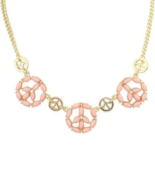 Pink Antiwar Gemstone Necklace