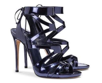 navy lace up sandals