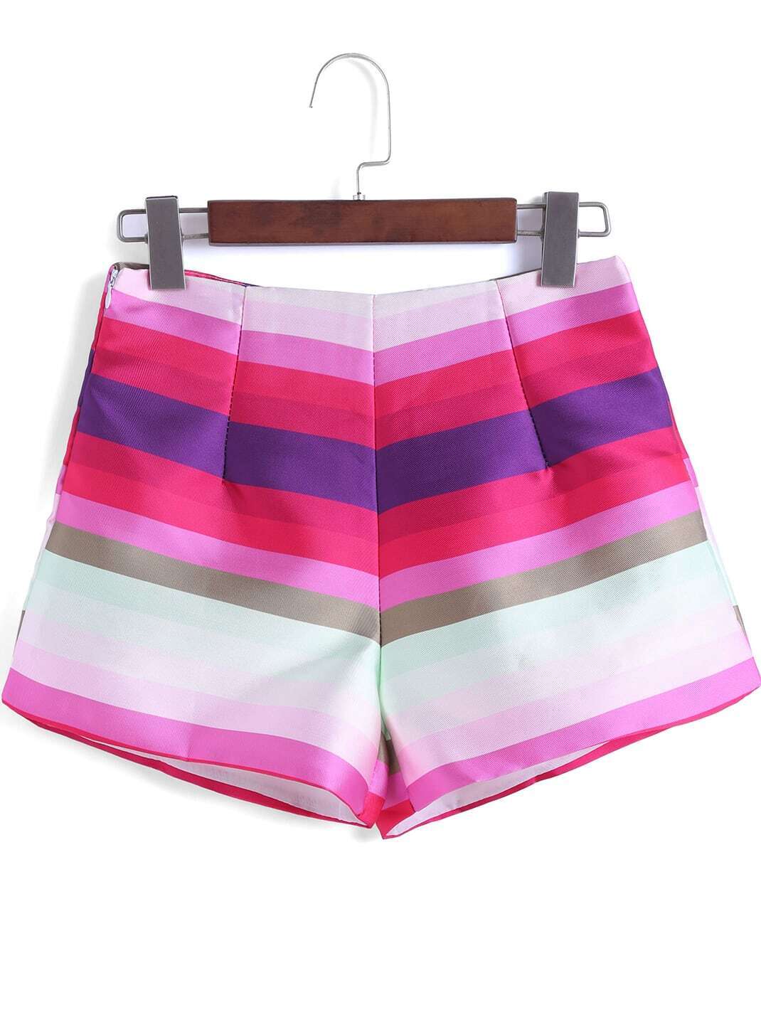 Multicolor Striped Loose Shorts SheIn(Sheinside)